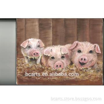 Paintings of pigs modern animal oil painting cute little pigs wall picture